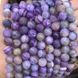 6-12mm Purple Druzy Agate Beads 15'' Strand Round Loose Gemstone Beads