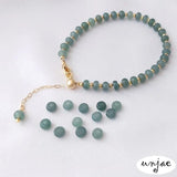 Natural Jade Beads Bucket Abacus Loose DIY Bracelet Material