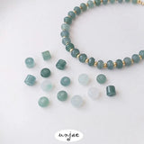 Natural Jade Beads Bucket Abacus Loose DIY Bracelet Material