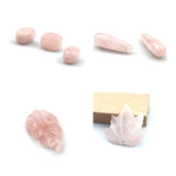 Pink Crystal Square Beads Leaf Water Drop Bracelet DIY Necklace Pendant
