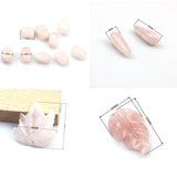 Pink Crystal Square Beads Leaf Water Drop Bracelet DIY Necklace Pendant