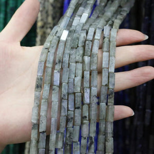 Scattered Bead Agate Labradorite String Beads 4x13mm