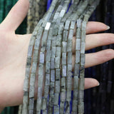 Scattered Bead Agate Labradorite String Beads 4x13mm