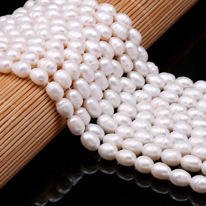 Freshwater Pearls Beads Rice Shape Loose Beads DIY Jewelry Making