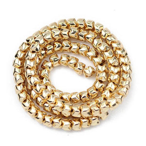 Silver Plated Cylinder Gear Hematite Spacer Beads - DIY Bracelet Making