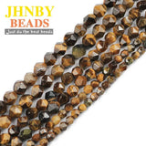 Faceted Tiger's Eye Stone Spacers Beads 6/8/10MM - DIY Jewelry Making