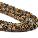Faceted Tiger's Eye Stone Spacers Beads 6/8/10MM - DIY Jewelry Making