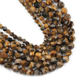 Faceted Tiger's Eye Stone Spacers Beads 6/8/10MM - DIY Jewelry Making