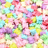 100Pcs Mixed Bear Acrylic Beads DIY Jewelry Making Spacer Bracelet