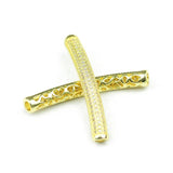 Copper Spacer Beads 40mm Cylinder CZ Charms Loose Beads for Jewelry Making