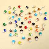 10 PCS Lampwork Wave Point Mushroom Beads DIY Jewelry Materials