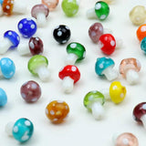 10 PCS Lampwork Wave Point Mushroom Beads DIY Jewelry Materials