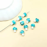 10 PCS Lampwork Wave Point Mushroom Beads DIY Jewelry Materials