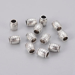 50Pcs Tibetan Style Spacer Beads Antique Silver for Jewelry Making