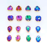 Multi-shape Flame Colors Sewing Glass Stone Glitter Crystal Sew on Rhinestones