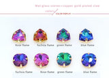 Multi-shape Flame Colors Sewing Glass Stone Glitter Crystal Sew on Rhinestones