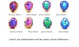 Multi-shape Flame Colors Sewing Glass Stone Glitter Crystal Sew on Rhinestones