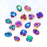 Multi-shape Flame Colors Sewing Glass Stone Glitter Crystal Sew on Rhinestones