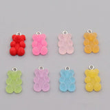 20pcs Little Bear Resin Pendant Jewelry Findings for DIY Earring Necklace
