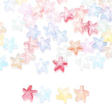 30Pcs Crystal Charm Pendant Starfish Glass Beads 10x14mm for Jewelry DIY