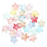 30Pcs Crystal Charm Pendant Starfish Glass Beads 10x14mm for Jewelry DIY