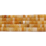 Yellow Agate Rondelle Stone Beads 15''