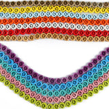30pcs Multicolor Ceramic Smiley Face Beads 10x6mm