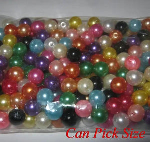 PNKNSF Multicolor Resin Acrylic Pearl Beads for Chunky Necklace
