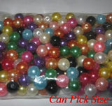 PNKNSF Multicolor Resin Acrylic Pearl Beads for Chunky Necklace