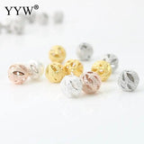 5Pcs 6mm Silver Plated Round Spacer Beads for Jewelry Making