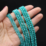 Natural Amazonite Stone Beads Charms Round Spacer Beads for DIY Jewelry Making