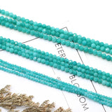Natural Amazonite Stone Beads Charms Round Spacer Beads for DIY Jewelry Making