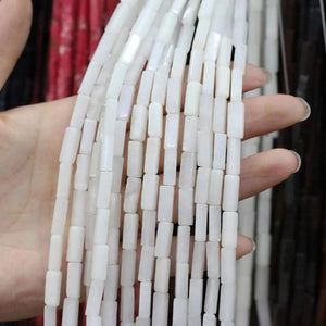 Rectangular Agate Jade Beads for DIY Jewelry Making 4x13mm