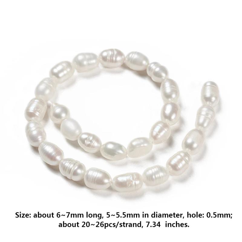 Natural Cultured Freshwater Pearl Beads Rice Shape Loose Beads