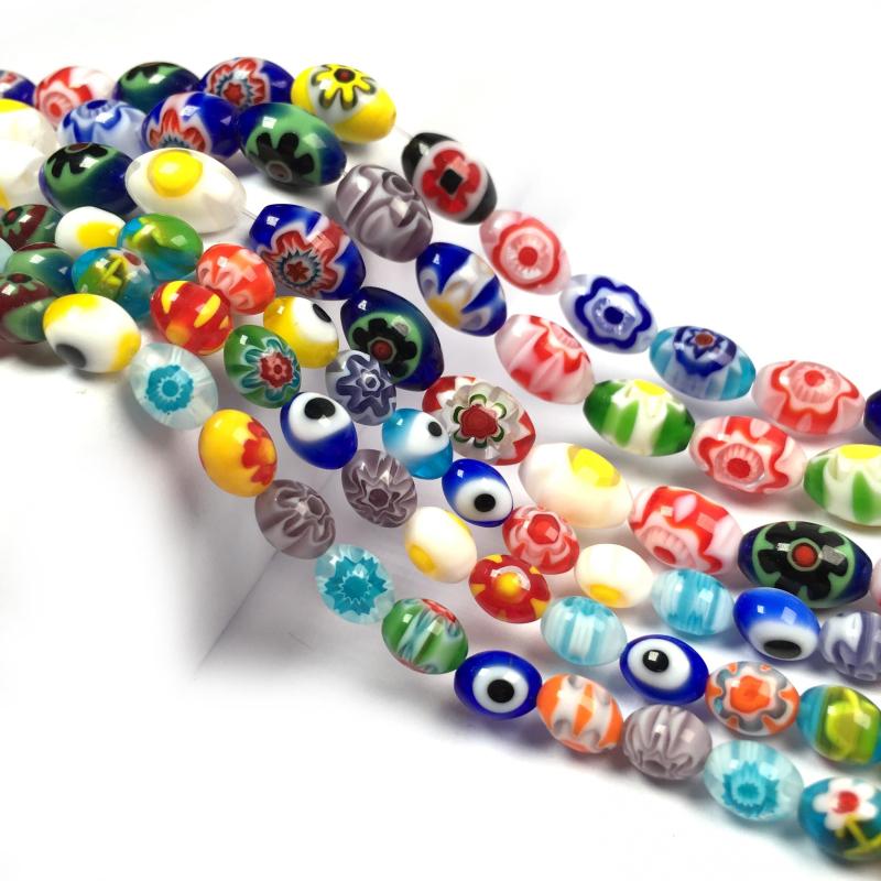 Lampwork Glazed Glass String Beads Spacer Bead for Jewelry Making