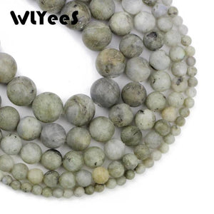 Matte Spectrolite Stone Round ball 4 6 8 10 12mm Loose beads bracelet Making DIY