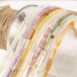 Multicolor Square Tube Jades Beads 4*13mm Crystal Agates Opal