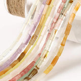 Multicolor Square Tube Jades Beads 4*13mm Crystal Agates Opal