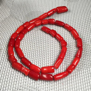 Red Coral Bead Column Loose Beads DIY Jewelry Bracelet Necklace
