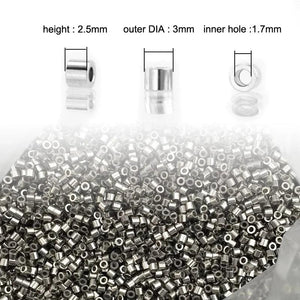 Risul Cylinder Round Slide Beads 3mm/5mm 100pcs