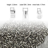 Risul Cylinder Round Slide Beads 3mm/5mm 100pcs