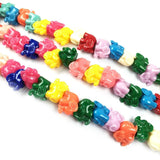 Elephant Shape Synthetic Coral Beading Loose Beads for Jewelry Making
