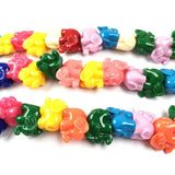 Elephant Shape Synthetic Coral Beading Loose Beads for Jewelry Making