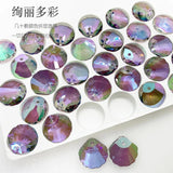 Crystal Shell Beads Pendant Colored Glass for DIY Jewelry Making