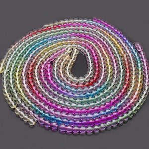 8mm 100pcs Gradient Crystal Glass Beads Round Seed Spacer for Jewelry Making