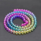 8mm 100pcs Gradient Crystal Glass Beads Round Seed Spacer for Jewelry Making