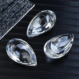 2Pcs 50mm Clear Crystal Charms Pendants Teardrop Beads for Chandelier
