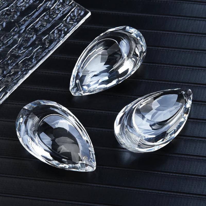 2Pcs 50mm Clear Crystal Charms Pendants Teardrop Beads for Chandelier