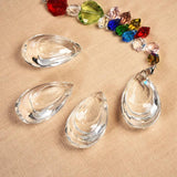 2Pcs 50mm Clear Crystal Charms Pendants Teardrop Beads for Chandelier