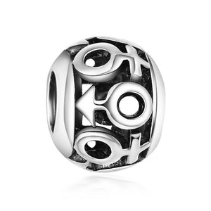 10Pcs Metal Alloy Silver Beads DIY Jewelry Making Bracelet Necklace Crafts